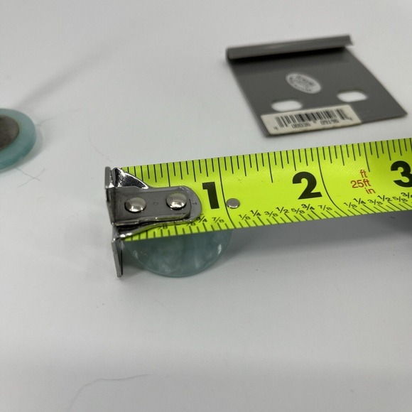 Vintage Ocean Blue Lucite Round Large Clip-on Earrings MOD Button‎ 1" - Picture 6 of 7